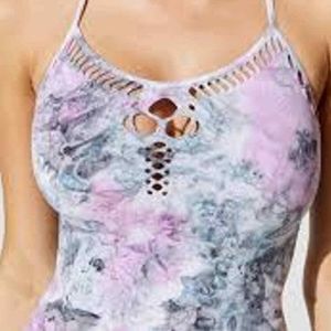 CARBON38 tie die seamless top medium/large